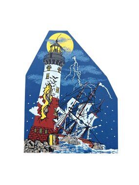 Vintage The Cat's Meow Shipwreck Point Lighthouse Limited Edition Halloween 2000